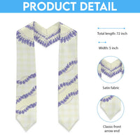 Hawaii Honohono Palaka Motifs Graduation Stole Hawaiian Orchid Lei LT14 - Polynesian Pride