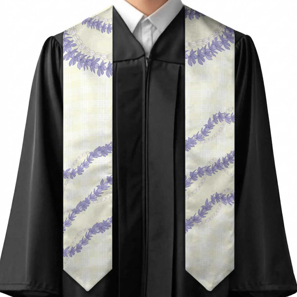 Hawaii Honohono Palaka Motifs Graduation Stole Hawaiian Orchid Lei LT14 - Polynesian Pride