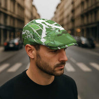 Hawaii Japanese Culture Sage Green Jeff Hat Spring Cranes Aloha Pattern LT01 - Polynesian Pride