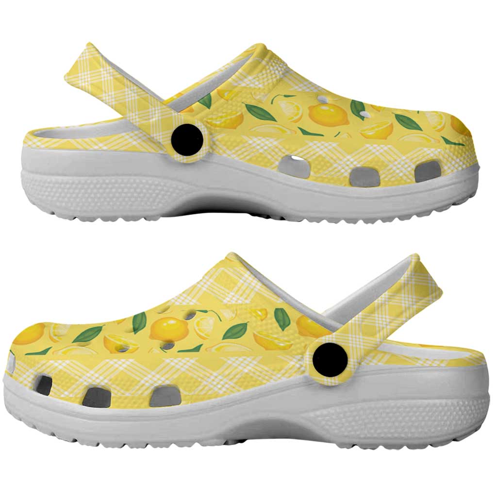 Hawaii Lemon Palaka Clogs Shoes Striped Stylized LT01 - Polynesian Pride