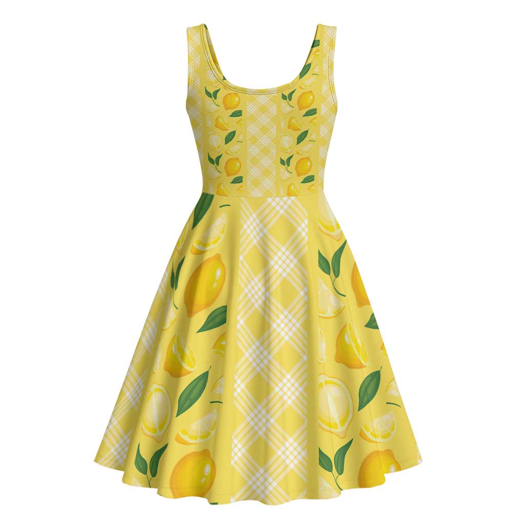 Hawaii Lemon Palaka Midi Dress Striped Stylized LT01 - Polynesian Pride