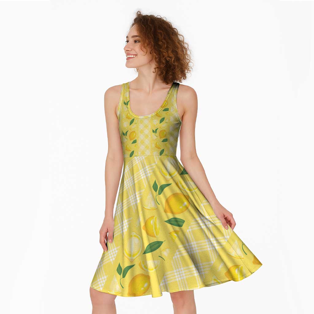Hawaii Lemon Palaka Midi Dress Striped Stylized LT01 - Polynesian Pride