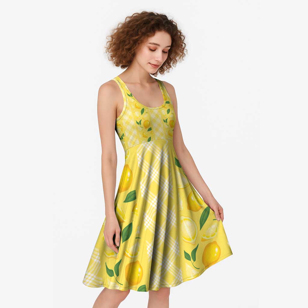 Hawaii Lemon Palaka Midi Dress Striped Stylized LT01 - Polynesian Pride