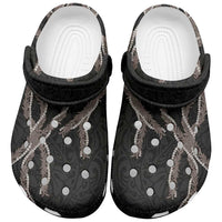 Hawaii Maile Lei Clogs Shoes Aloha Grayscale Color