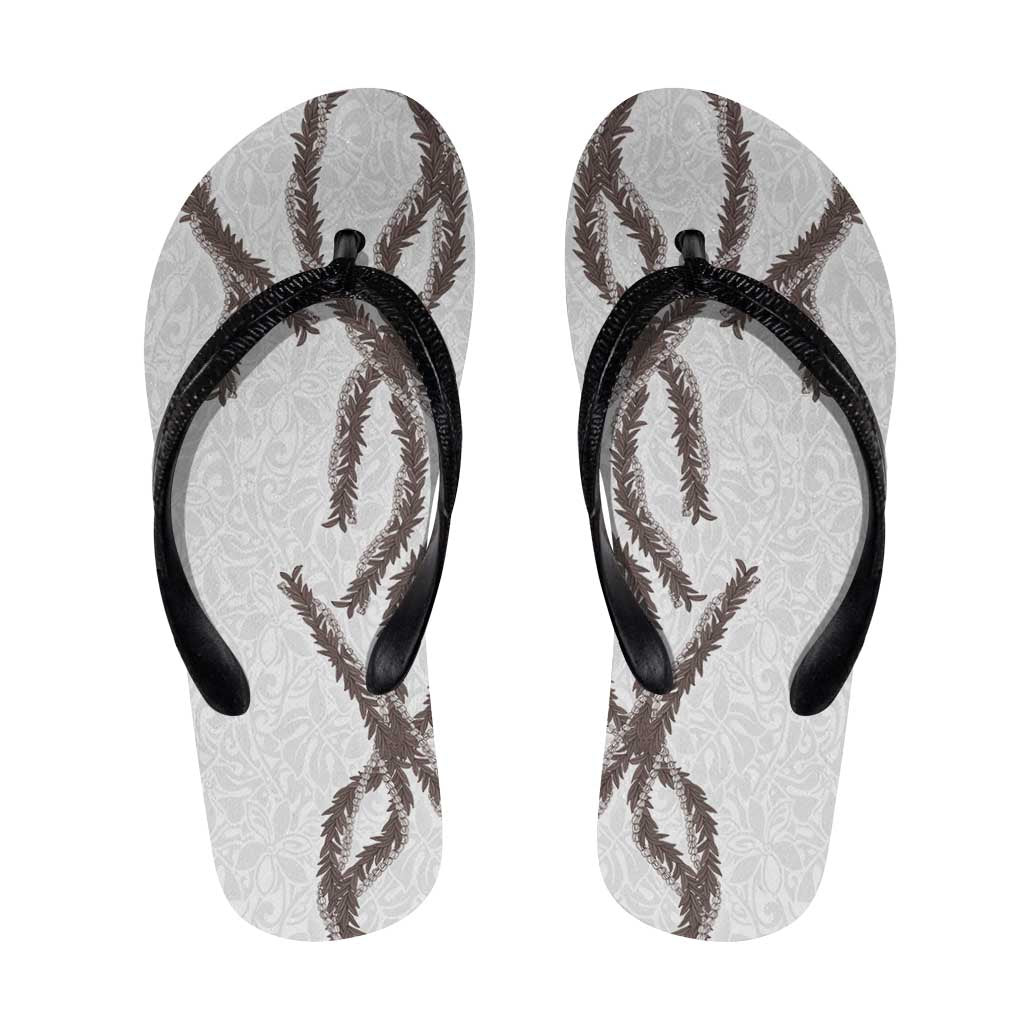 Hawaii Maile Lei Flip Flops Aloha The Grey Color