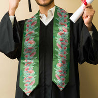 Hawaii Ohia Lehua Graduation Stole Tropical Vibes Green LT05 - Polynesian Pride