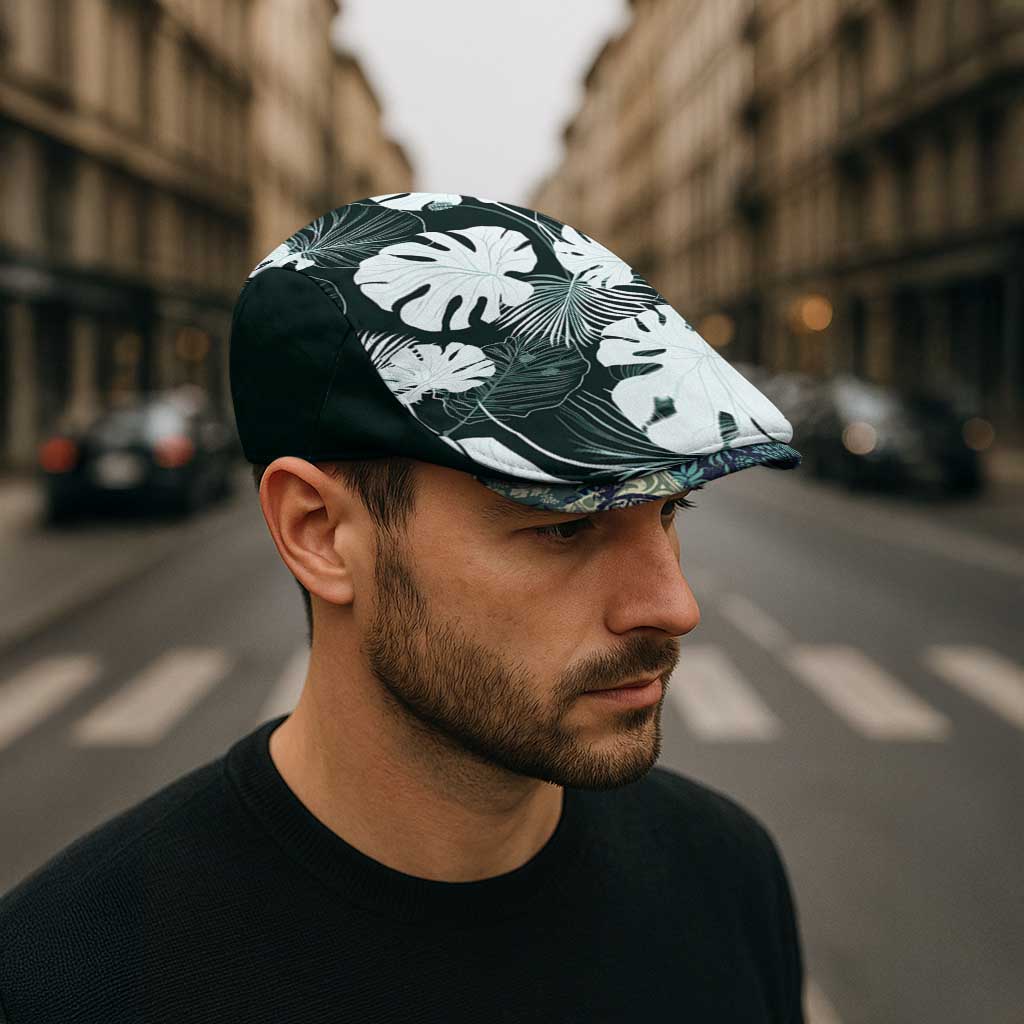 Hawaii Plant Kalo Jeff Hat Hawaiian Tapa Pattern - Polynesian Pride