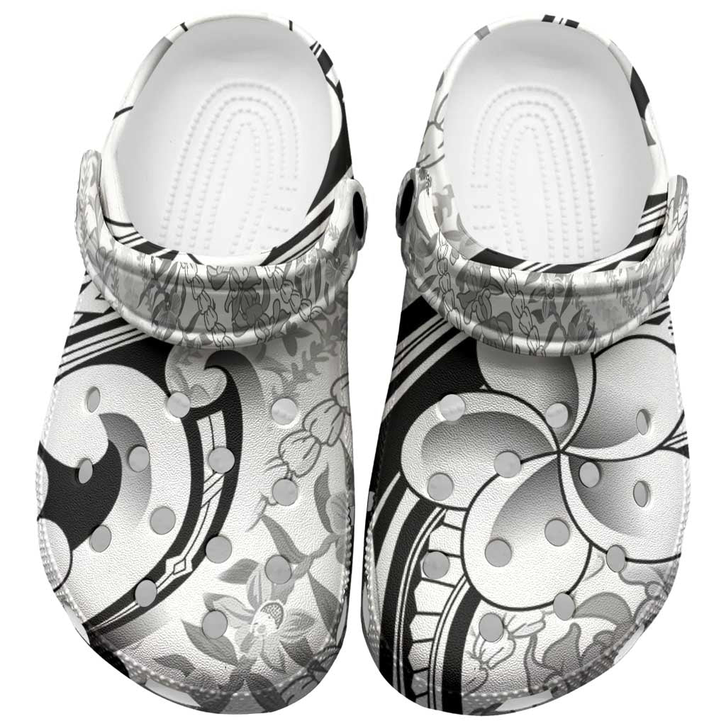 Hawaii Plumeria Lokelani Pikake Lei Clogs Shoes Ele'ele Polynesian Tattoo