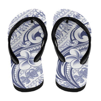Hawaii Plumeria Lokelani Pikake Lei Flip Flops Navy Blue Polynesian Tattoo