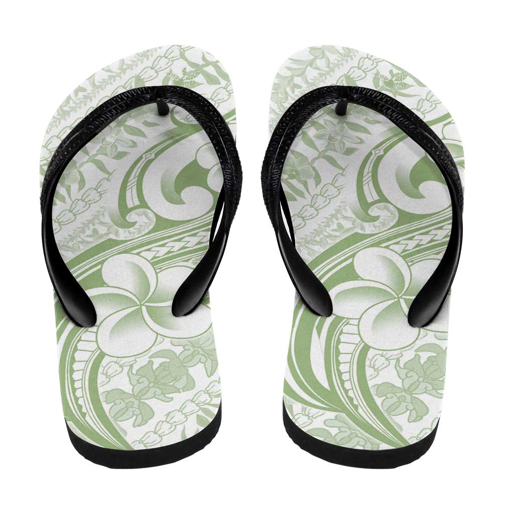 Hawaii Plumeria Lokelani Pikake Lei Flip Flops Oma'oma'o Polynesian Tattoo
