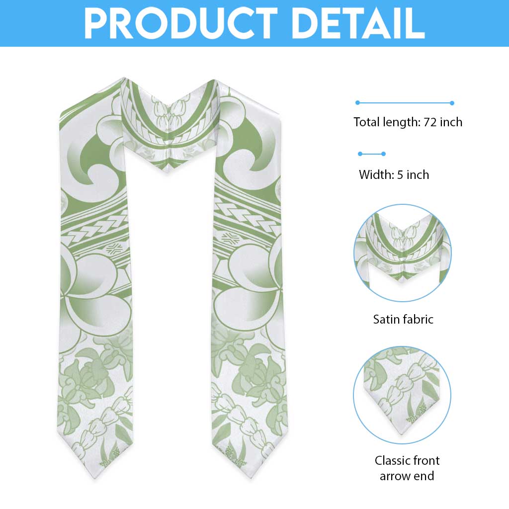 Hawaii Plumeria Lokelani Pikake Lei Graduation Stole Oma'oma'o Polynesian Tattoo