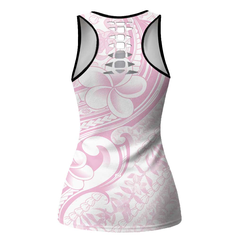 Hawaii Plumeria Lokelani Pikake Lei Hollow Tank Top Poni Mama Polynesian Tattoo