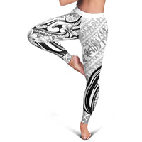 Hawaii Plumeria Lokelani Pikake Lei Leggings Ele'ele Polynesian Tattoo