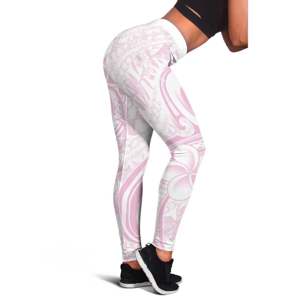 Hawaii Plumeria Lokelani Pikake Lei Leggings Poni Mama Polynesian Tattoo