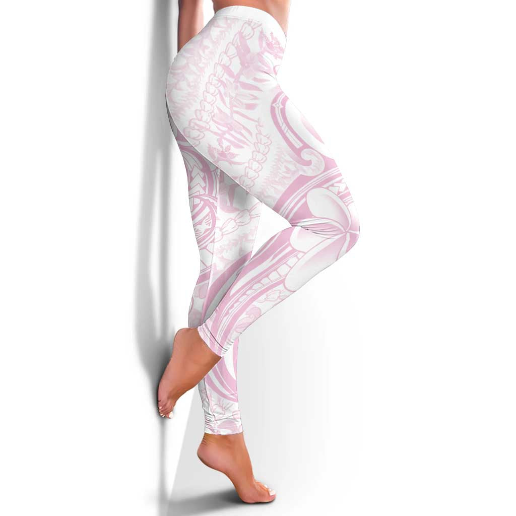Hawaii Plumeria Lokelani Pikake Lei Leggings Poni Mama Polynesian Tattoo