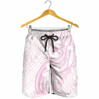 Hawaii Plumeria Lokelani Pikake Lei Shorts for Men Poni Mama Polynesian Tattoo