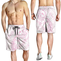 Hawaii Plumeria Lokelani Pikake Lei Shorts for Men Poni Mama Polynesian Tattoo