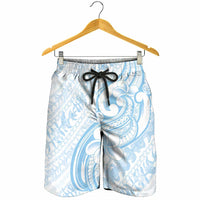 Hawaii Plumeria Lokelani Pikake Lei Shorts for Men Uliuli Polynesian Tattoo