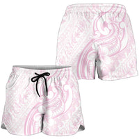 Hawaii Plumeria Lokelani Pikake Lei Shorts for Women Poni Mama Polynesian Tattoo