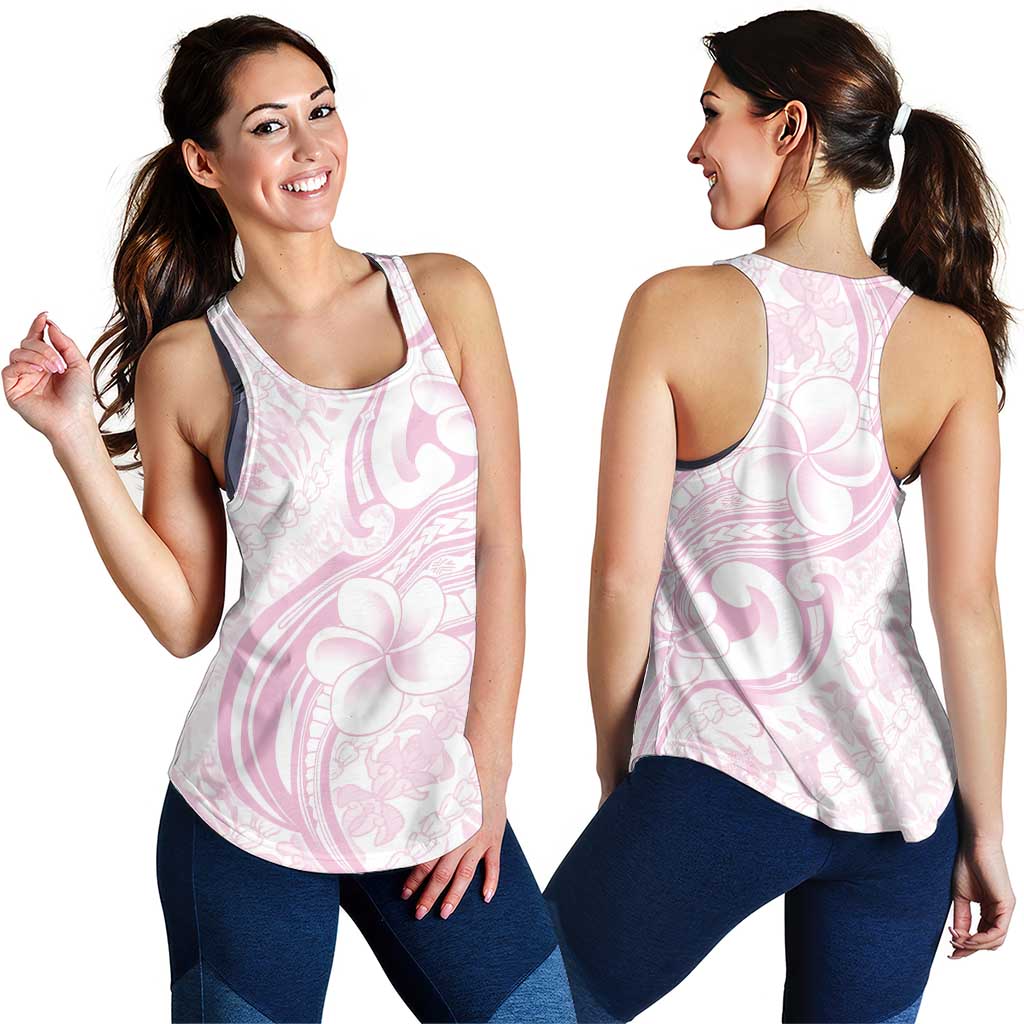 Hawaii Plumeria Lokelani Pikake Lei Women Racerback Tank Poni Mama Polynesian Tattoo