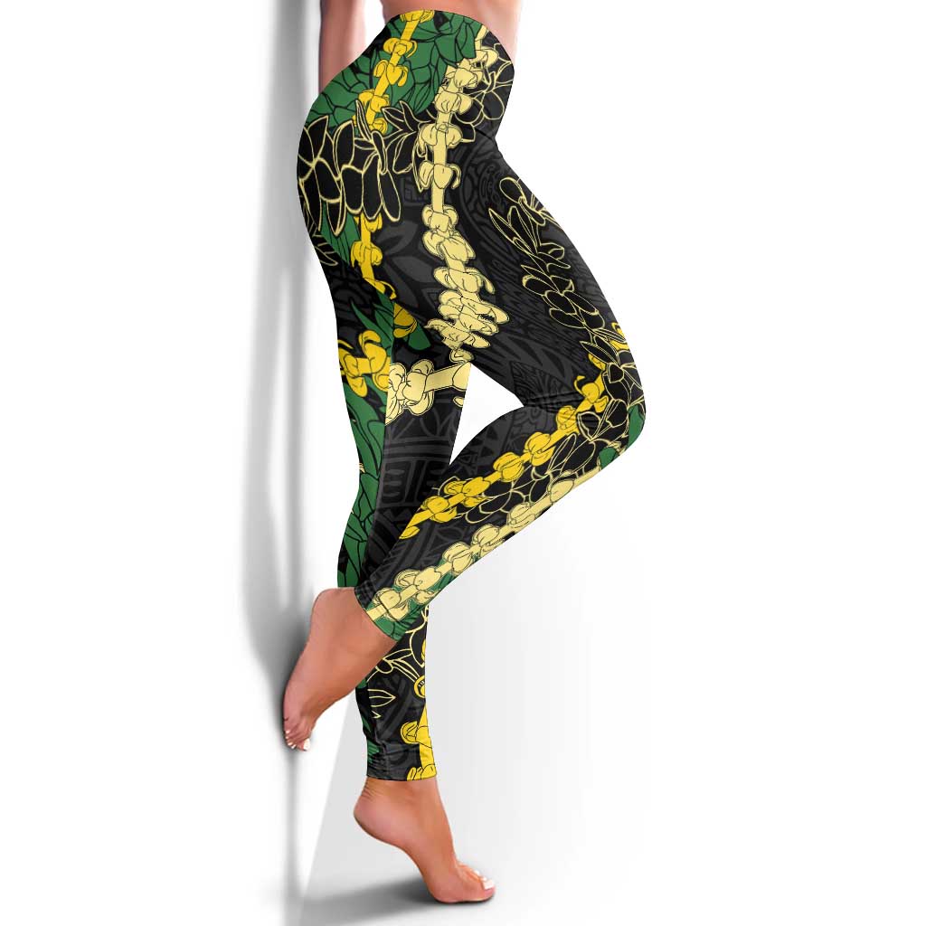 Hawaii Puakenikeni - Maile Lei Leggings Obsidian Black