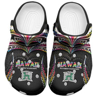 Hawaii Rainbow Warriors Clogs Shoes Polynesian Motif Special Edition Rainbow Gradient