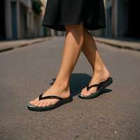 Hawaii Rainbow Warriors Flip Flops Polynesian Motif Black Color