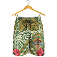 Hawaii Tiki Mask Shorts for Men Mele Kalikimaka i Iulai!