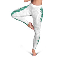 Hawaii Tropical Leaves Leggings Polynesian Pattern