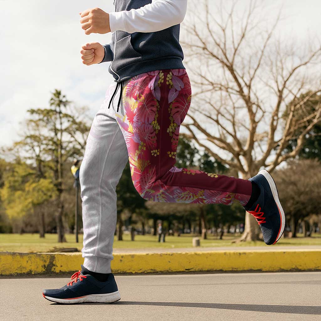 Hawaii Tropical Plant Akala Jogger Pants Vibrant Polynesian Pattern LT01 - Polynesian Pride