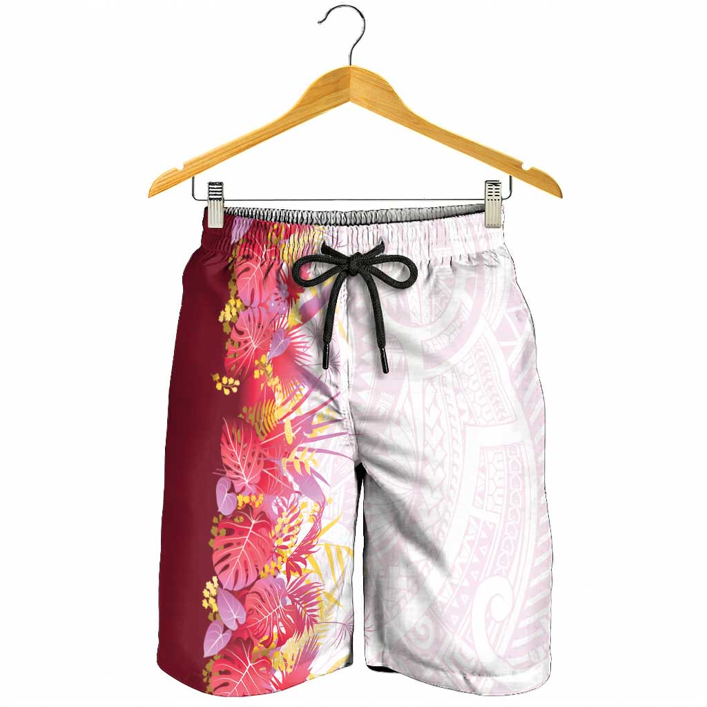 Hawaii Tropical Plant Akala Shorts for Men Vibrant Polynesian Pattern LT01 - Polynesian Pride
