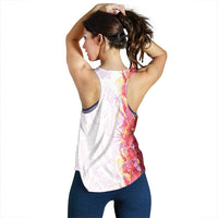 Hawaii Tropical Plant Akala Women Racerback Tank Vibrant Polynesian Pattern