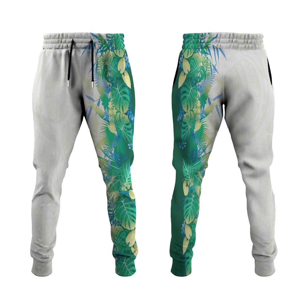 Hawaii Tropical Plant Omaomao Jogger Pants Vibrant Polynesian Pattern