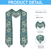 Hawaii Vintage Green Hibiscus Tapa Pattern Graduation Stole LT05 - Polynesian Pride