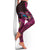 Hawaiian Abstract Sea Turtle Leggings Polynesian Tapa Art and Kakau Tattoo Pink WaterColor - Polynesian Pride