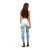 Hawaiian Abstract Sea Turtle Leggings Polynesian Tapa Art and Kakau Tattoo White WaterColor - Polynesian Pride