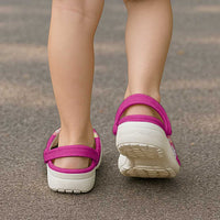 Hawaiian and Japanese Culture Together Clogs Shoes Kakau Tribal Pattern and Irezumi Art Pink Color