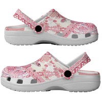 Hawaiian and Japanese Culture Together Clogs Shoes Tropical Honu with Japanese Elements Pink Color LT03