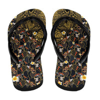 Hawaiian and Japanese Flip Flops Polynesian Tattoo with Japanese Culture Kintsugi Style
