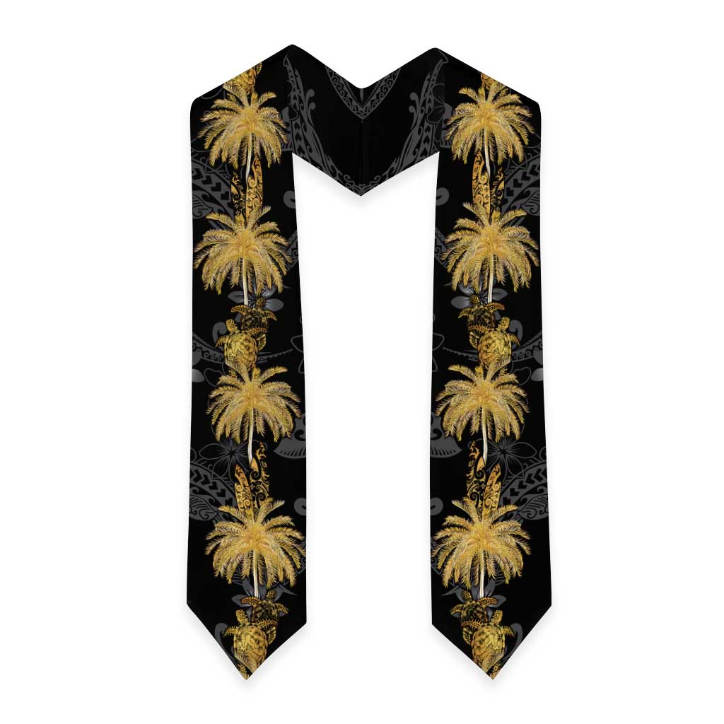 Hawaiian Honu And Surfboards Graduation Stole Gold Style LT05 - Polynesian Pride