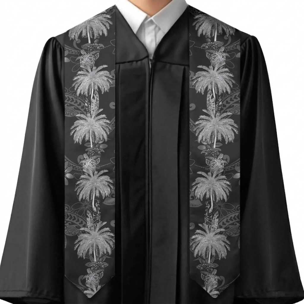 Hawaiian Honu And Surfboards Graduation Stole Silver Style LT05 - Polynesian Pride