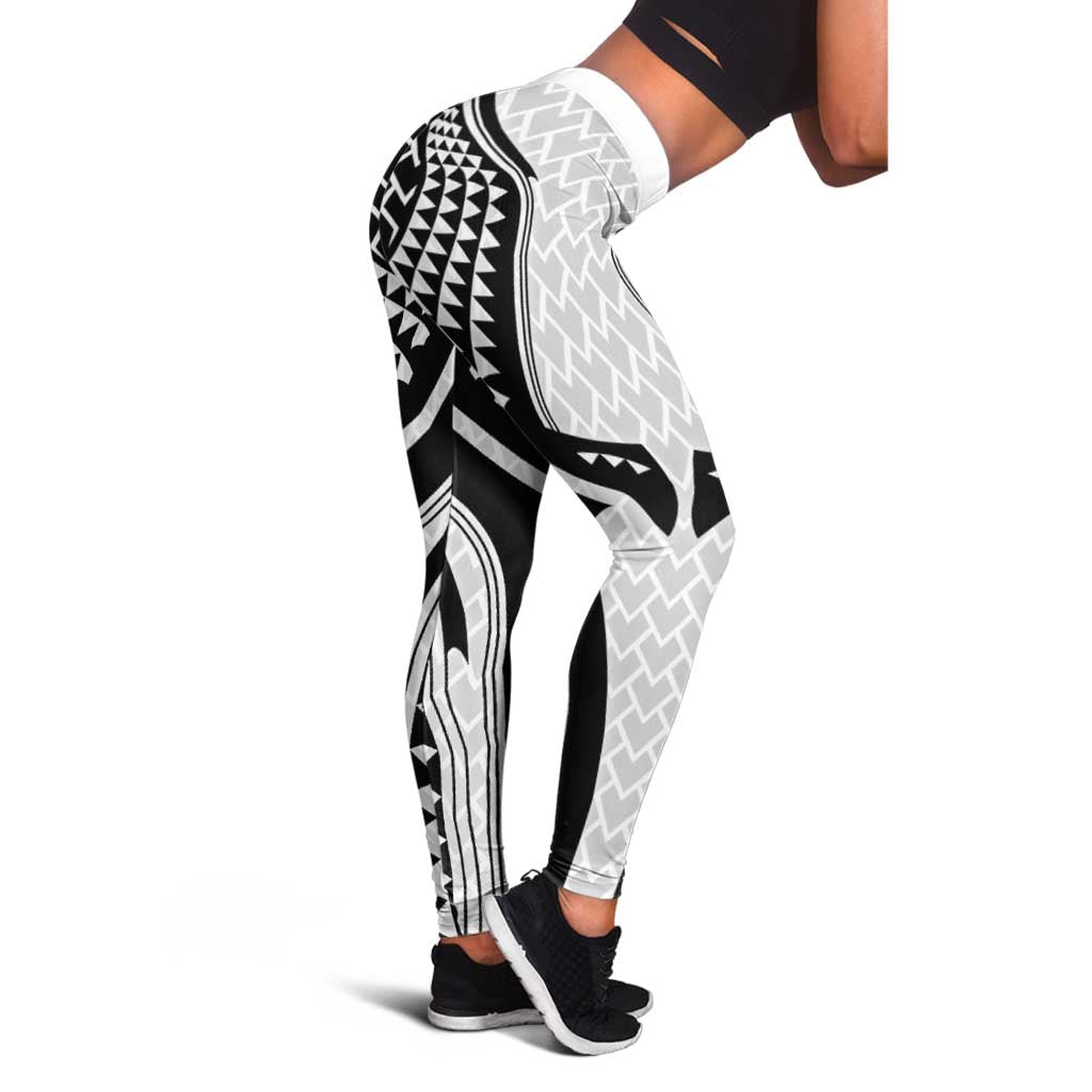 Hawaiian Kakau Art Tattoos Aquaman Style Leggings White Version - Polynesian Pride