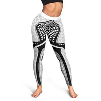 Hawaiian Kakau Art Tattoos Aquaman Style Leggings White Version - Polynesian Pride
