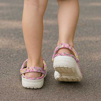 Hawaiian Leis Clogs Shoes Kakau Tattoos and Palaka Pastel Pink Color LT03 - Polynesian Pride