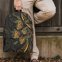 Hawaiian Mango Tribal Tattoo Backpack Gold Pacific Traditional Pattern