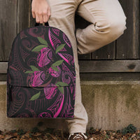 Hawaiian Mango Tribal Tattoo Backpack Pink Pacific Traditional Pattern