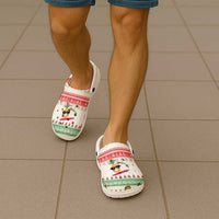 Hawaiian Mele Kalikimaka Clogs Shoes Funny Pineapple Surfing with Map Christmas Stripe Elements