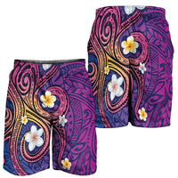 Hawaiian Octopus Tattoo and Frangipani Shorts for Men - Polynesian Pride