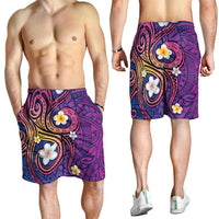 Hawaiian Octopus Tattoo and Frangipani Shorts for Men - Polynesian Pride