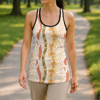 Hawaiian Ohia Lehua Lei Hollow Tank Top Plaid Palaka Ahiehie Pattern - Polynesian Pride